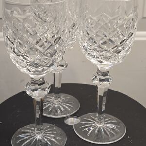 Elegant Vintage Waterford Crystal Powerscourt Wine Glass Set Of 3
